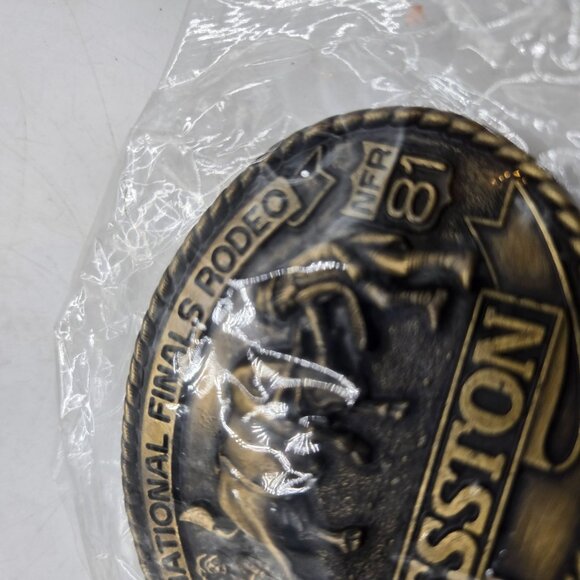 1981 NFR Rodeo Belt Buckle Hesston NOS Bull Riding Clown National Finals - Picture 11 of 11